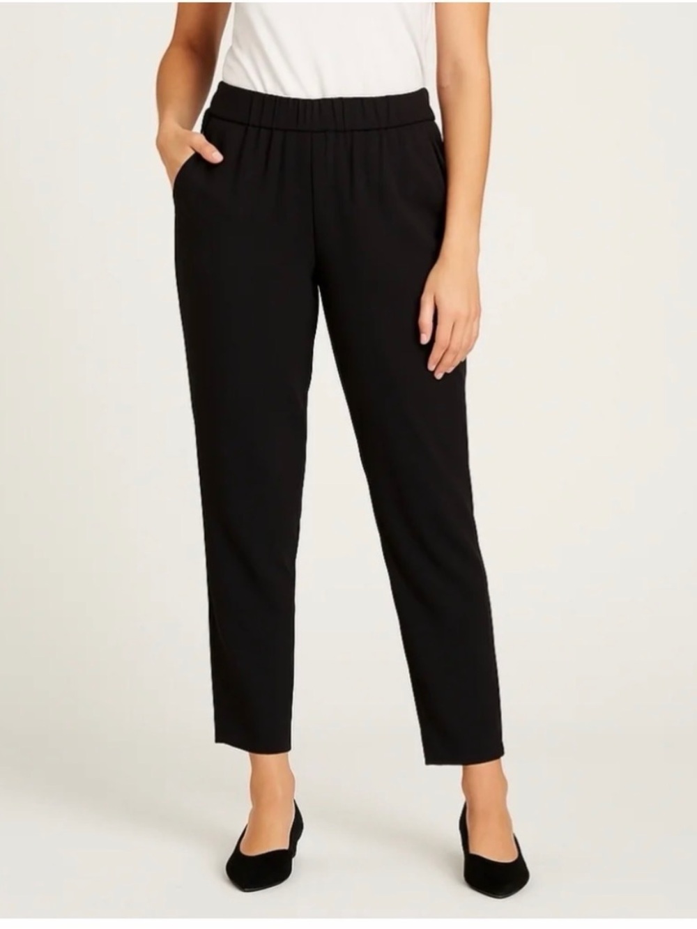 Reitmans the Iconic Women's Black Pull-On Straight Pants - petite